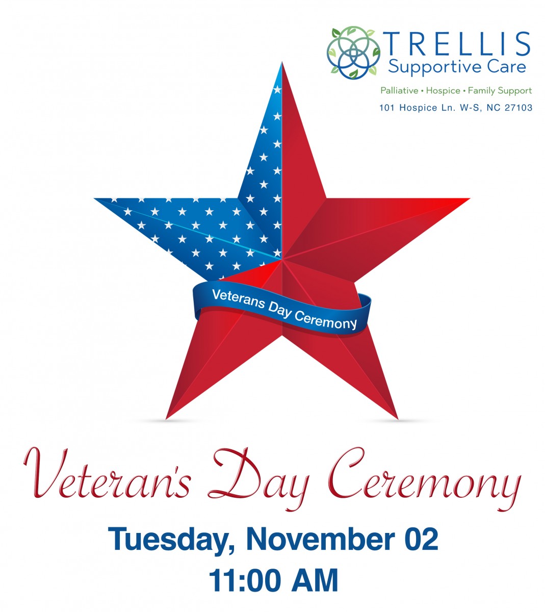 Veteran's Day Ceremony Hospice & Palliative CareCenter is now Trellis